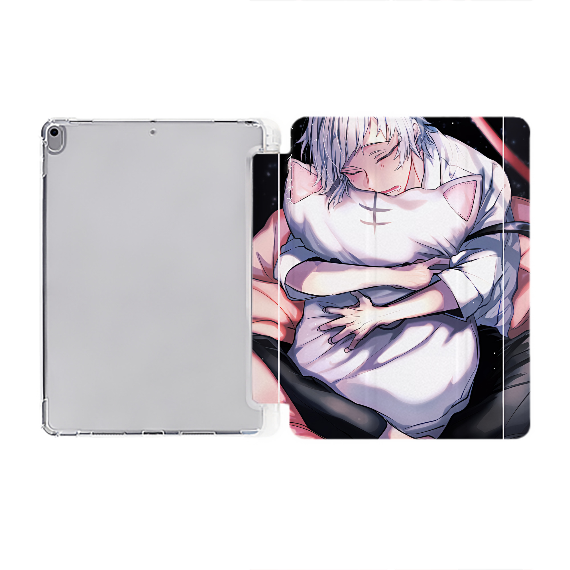 （画像用） 文豪ストレイドッグス Bungo Stray Dogs IPad ケース ペン収納付き 三つ折りスタンド PUレザー×シリコン 対応機種9.5/10.5/10.9インチ